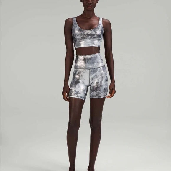 🆕🤍 Lululemon Align Bra A/B Cup Shine Diamond Dye Starlight Graphite Grey - Picture 10 of 11